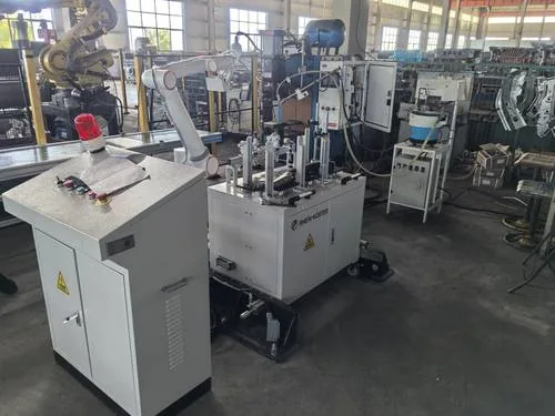 Cobot performing material handling